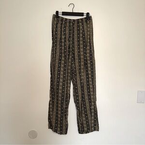 Black and Tan Patterned High Waisted Pants